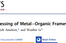 暨南大学李万斌Acc. Chem. Res.：金属-有机骨架的气相处理