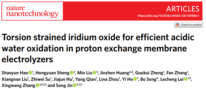 浙大张兴旺团队酸性OER最新Nature nanotechnology：小应变，大作用！,图片,材料,催化剂,纳米,贵金属,质子交换膜燃料电池,第1张