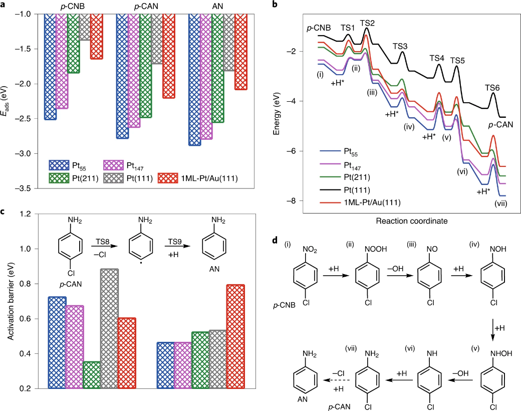 路军岭团队Nature catalysis：催化活性和选择性全都要！,图片,纳米,金属,费米能级,双金属单层催化剂,第4张