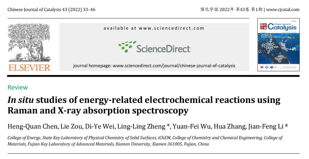 原位拉曼光谱与X射线吸收光谱研究能源电化学反应与过程,图片,电解水,拉曼光谱,原位表征技术,催化剂,X射线吸收光谱,电化学,第1张